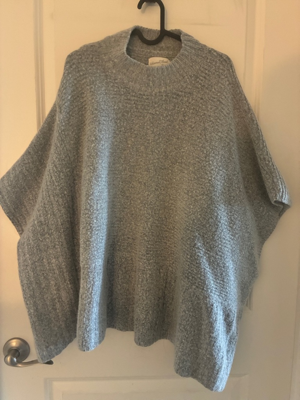 Universal Thread Light Gray Knit Poncho Sweater
